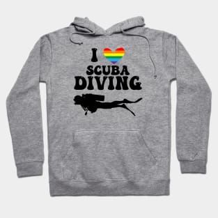 I Heart Scuba Diving (Gay Flag) Hoodie